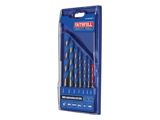 Multi Construction Drill Set, 7 Piece