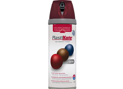 Plastikote Twist & Spray Satin Wine Red 400Ml