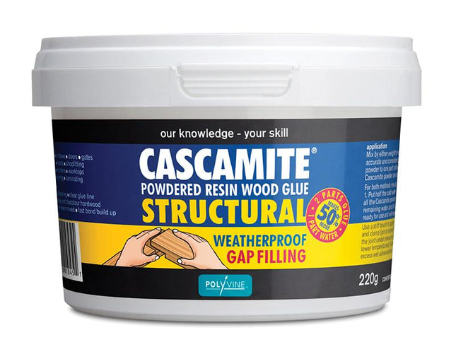 Polyvine Cascamite One Shot Structural Wood Adhesive Tub 220G