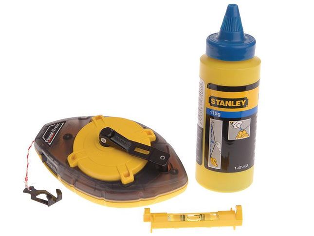 Stanley Tools Power Winder Chalk Line 30M  Chalk & Level