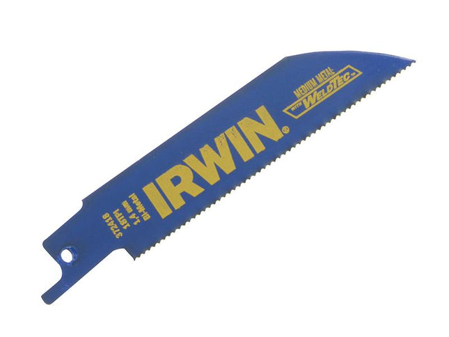 IRWIN 418R 100Mm Sabre Saw Blade Metal Cutting Pack Of 5