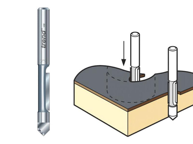 TREND 47/4 X 1/4 Tct Pierce & Trim Cutter 6.3 X 18Mm