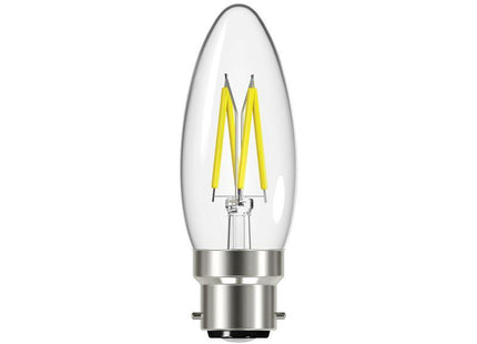 Energizer LED BC (B22) Candle Filament Dimmable Bulb, Warm White 470 lm 5W