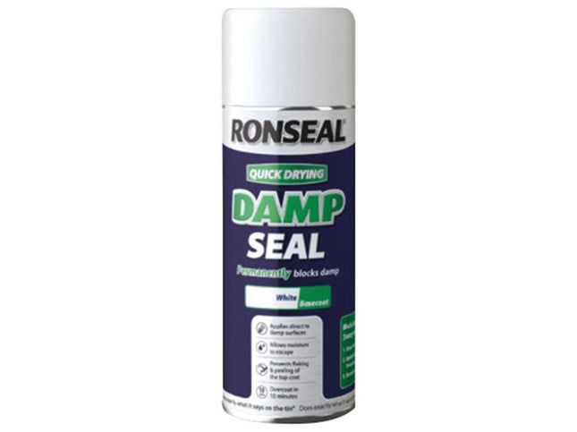 Ronseal Quick Dry Damp Seal Aerosol White 400Ml