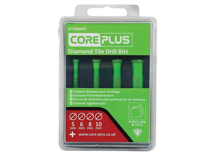 DTDM4PC Diamond Tile Drill Bit Set, 4 Piece
