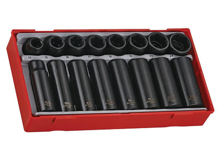 Teng Tt9116 16 Piece Regular/ Deep Impact Socket Set 1/2In Drive