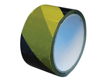 Faithfull Economy Self-Adhesive HazardÊTapeÊBlack/Yellow 50mm x 33m