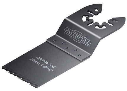 Faithfull Multi-Functional Tool Flush Wood Blade Side Set 34Mm Pack Of 5
