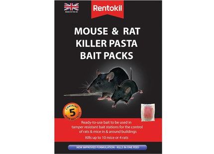 Rentokil Mouse & Rat Killer Pasta Bait 5 Sachets