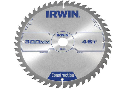 IRWIN General Purpose Table & Mitre Saw Blade 300 X 30Mm X 48T Atb