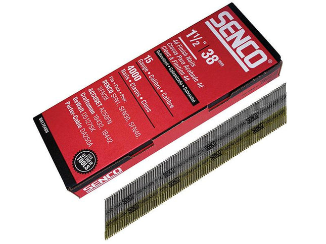 SENCO Chisel Smooth Brad Nails Galvanised 15G X 38Mm Pack Of 4000