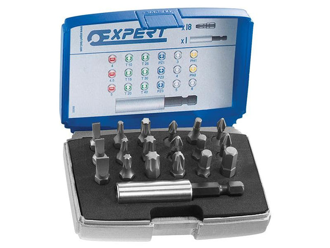 Expert 1/4In Bit Set 19 Piece + Bit Holder