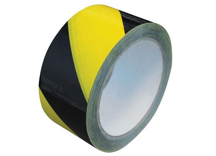 Faithfull Laminated Self-Adhesive Hazard Tape Black/Yellow 50mm x 33m