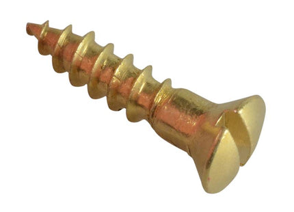 Forgefix Wood Screw Slotted Raised Head St Solid Brass 5/8In X 6 Forge Pack 25