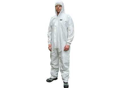 Scan Chemical Splash Resistant Disposable Coverall White Type 5/6 Xxl (45-49In)