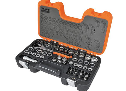 Bahco S530T Pass-Through Socket Set Of 53 Metric 1/2In Drive