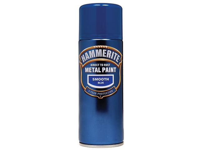 Hammerite Direct To Rust Smooth Finish Aerosol Blue 400Ml