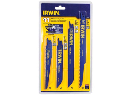 IRWIN Bi-Metal Reciprocating Blade Set, 11 Piece