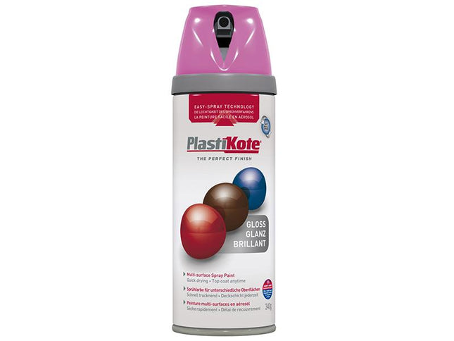 Plastikote Twist & Spray Gloss Pink Burst 400Ml