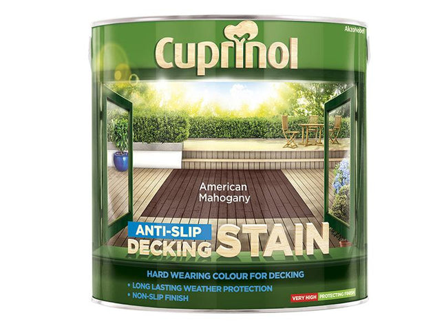 Cuprinol Anti-Slip Decking Stain American Mahogany 2.5 Litre