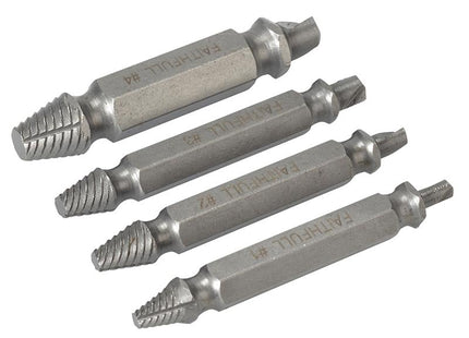 Faithfull Screw Extractor Set  4 Piece