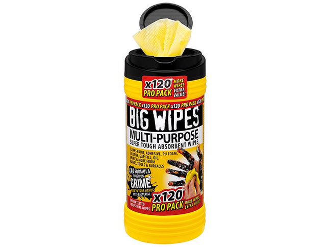 Big Wipes 4X4 Multi-Purpose Cleaning Wipes Tub Of 120