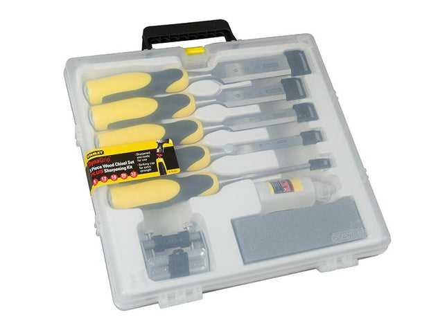 Stanley Tools Dynagrip Chisel + Strike Cap Set Of 5 + Access