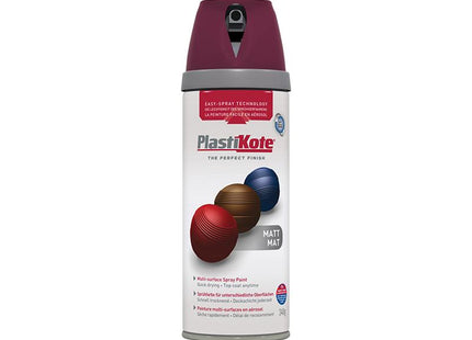 Plastikote Twist & Spray Matt Black Plum 400Ml
