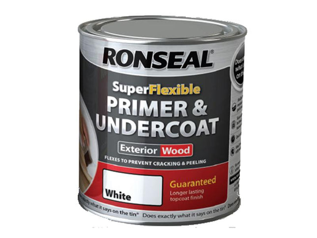 Ronseal Super Flexible Wood Primer & Undercoat White 750Ml