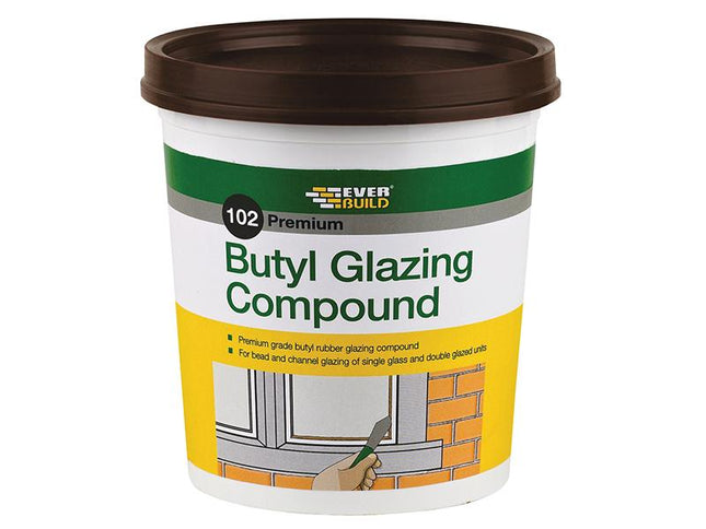 Everbuild 102 Butyl Glazing Compound Brown 2Kg