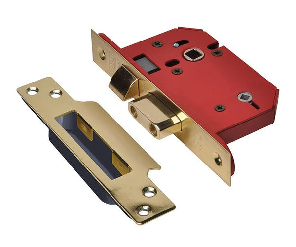 Union Strongbolt 22Wcs Mortice Bathroom Lock Polished Brass 81Mm 3In Visi