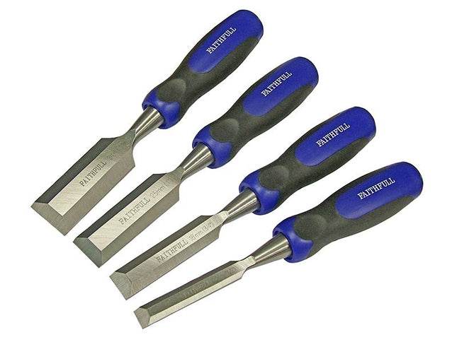 Faithfull Bevel Edge Butt Chisel Set Of 4