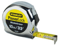 Stanley Tools Powerlock Bladearmor Pocket Tape 10M/33Ft (Width 25Mm)