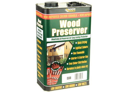 Everbuild Wood Preserver Clear 5 Litre