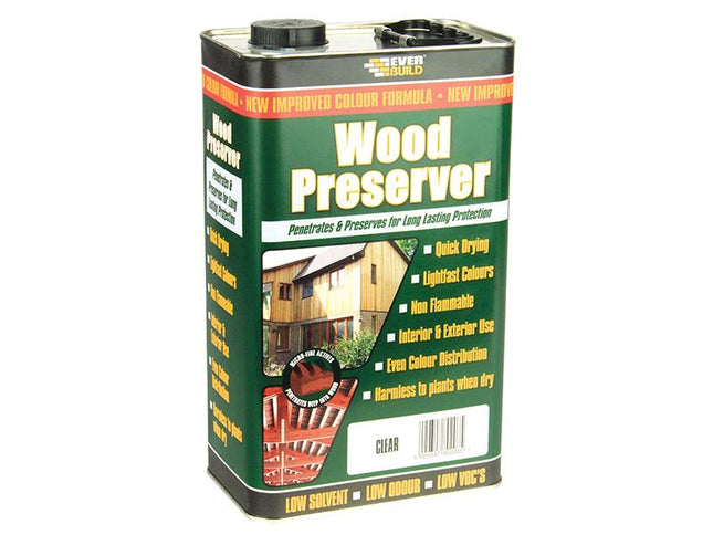 Everbuild Wood Preserver Clear 5 Litre