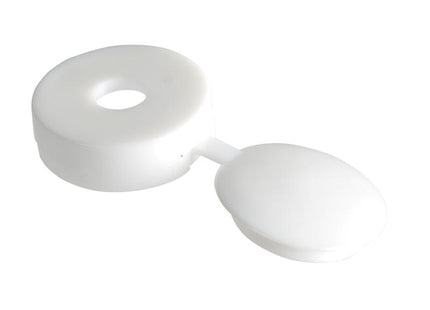 Forgefix Hinged Cover Cap White No. 6-8 Bag 100