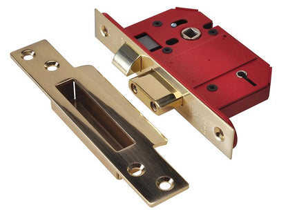 Union Strongbolt 2200S Bs 5 Lever Mortice Sashlock Satin Brass 68Mm Visi