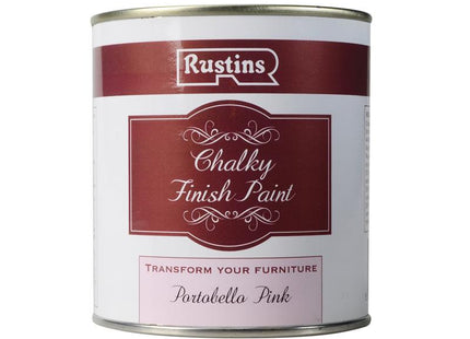 Rustins Chalky Finish Paint Portobello Pink 500Ml