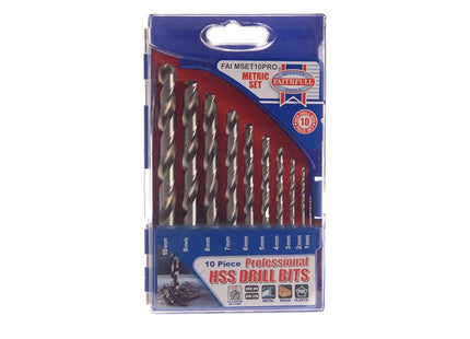 Faithfull Hss Drill Bit Set Of 10 M2 1 - 10Mm