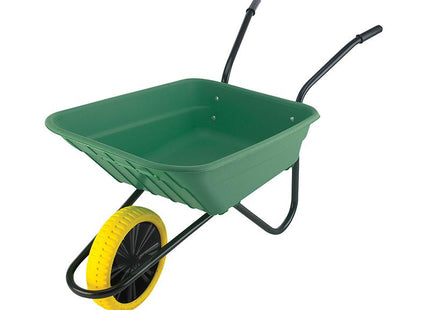 Walsall 90L Green Polypropylene Wheelbarrow - Puncture Proof