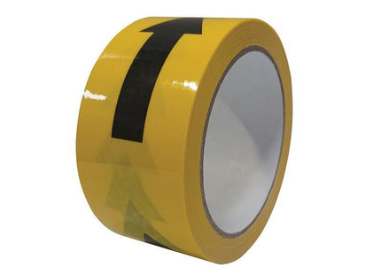 Faithfull Laminated Self-Adhesive Hazard TapeÊArrows Black/Yellow 50mm x 33m