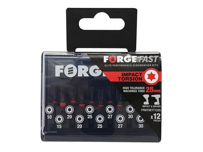 Forgefix ForgeFast TORX Compatible Impact Bit Set, 12 Piece