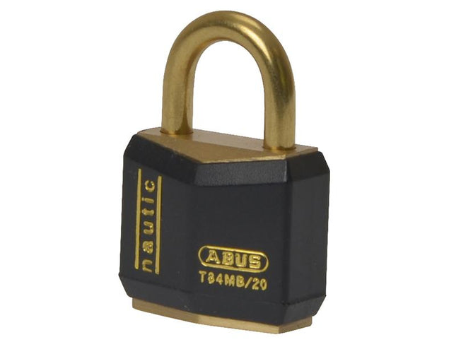 ABUS Mechanical T84Mb/20Mm Black Rustproof Padlock Carded