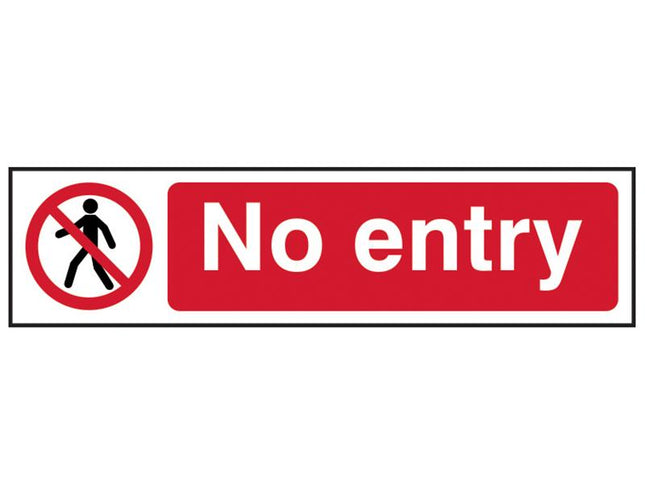 Scan No Entry - Pvc 200 X 50Mm