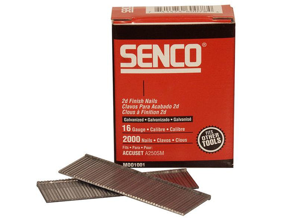 SENCO Straight Brad Nails Galvanised 16G X 32Mm Pack Of 2000