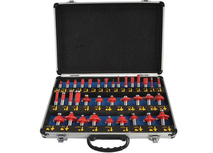 Faithfull Router Bit Set Of 35 Tct 1/2In Shank