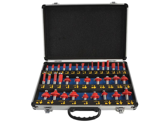 Faithfull Router Bit Set Of 35 Tct 1/2In Shank