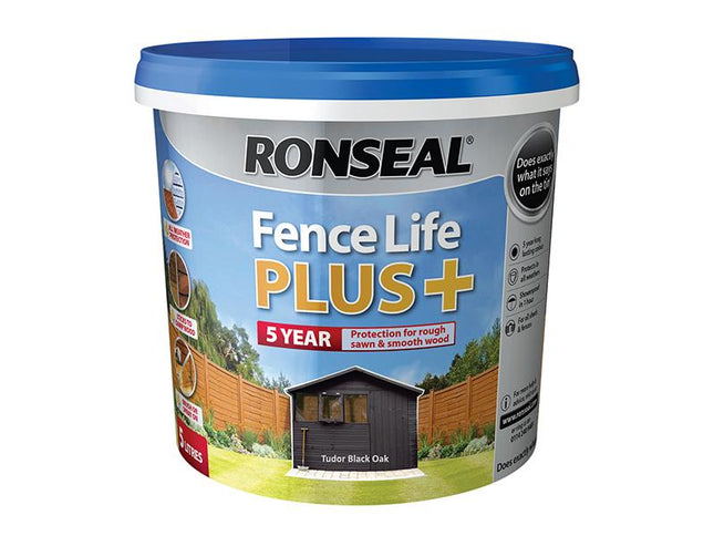 Ronseal Fence Life Plus+ Tudor Black Oak 5 Litre