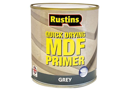 Rustins Quick Drying Mdf Primer Grey 250Ml