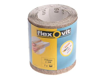 Flexovit General Purpose Sanding Roll 115Mm X 5M Fine 180G